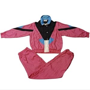 Vintage 90's Westside Connection Abstract Colorblock Windbreaker Set